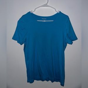 Blue t shirt, white stag, XL